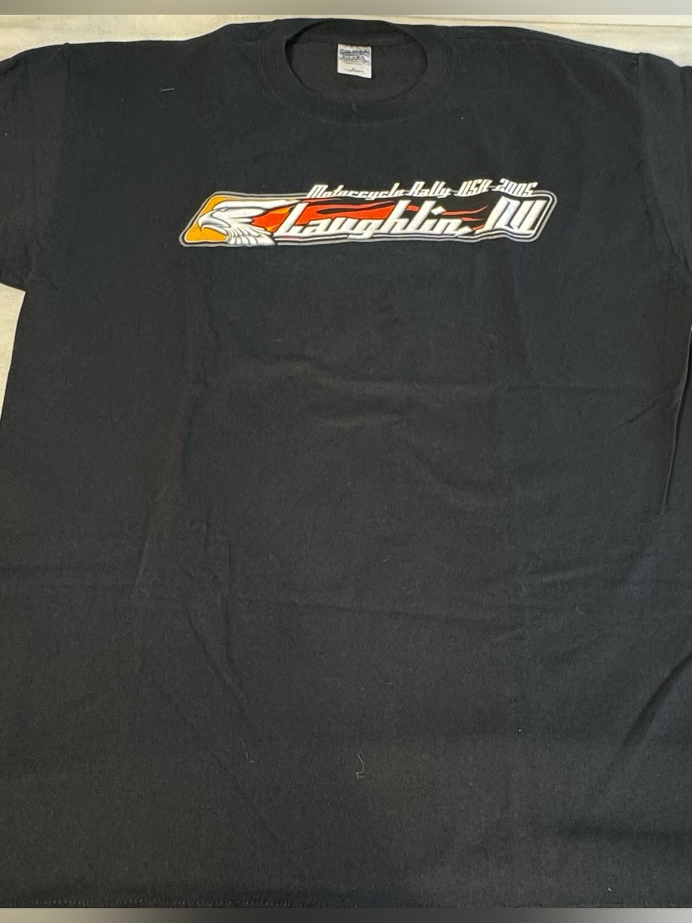 Laughlin River Run 2006 Motorcycle Rally Black Graphic T Shirt XL